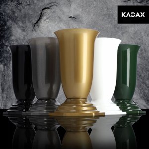 Kadax KADAX Wazon Flakon Kwiaty Nagrobny cmentarz Nagrobek Wkład Podstawka Czarny 37cm 6