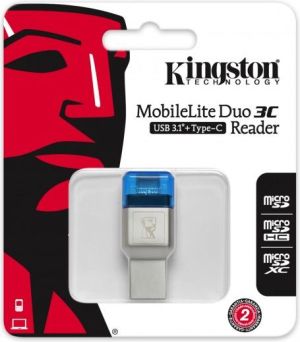 Czytnik Kingston MobileLite Duo 3C USB-C/USB 3.1 (FCR-ML3C) 2