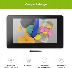 Tablet Wacom Wacom K100995 Cintiq Pro 24 Touch Tablet 4K ZESTAW 2 rysiki ProPen DTH-2420 5