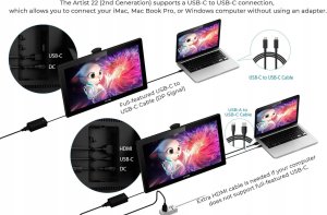 Tablet XP-Pen Tablet graficzny XP-Pen Artist 22 2nd 21,5''RYSIK STOJAK ilustracja/edycja 6