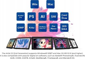 Tablet XP-Pen Tablet graficzny XP-Pen Artist 22 2nd 21,5''RYSIK STOJAK ilustracja/edycja 7