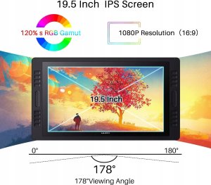 Tablet Huion Tablet graficzny Huion Kamvas Pro 20 idealny do domowego biura e-learningu 5
