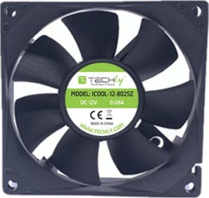 Wentylator Techly 80x80x25 12V (ICOOL-12-8025Z) 3