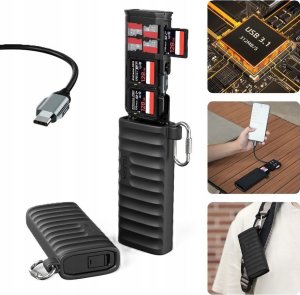 Czytnik Telesin Czytnik Kart Pamięci SD MicroSD TF na USB TYPE-C USB-C 3.1 IP54 312 MB/s / S6-MCR-01 1