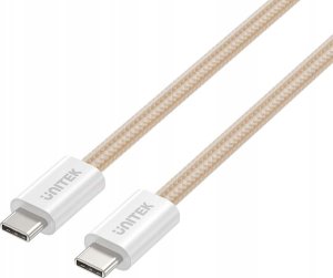 Kabel USB Unitek USB-C - USB-C 1 m Beżowy (C14141ACL01-1M) 2