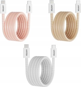 Kabel USB Unitek USB-C - USB-C 1 m Beżowy (C14141ACL01-1M) 3