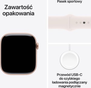 Smartwatch Apple Watch 10 GPS 46mm Rose Gold Alu M/L Różowy 9