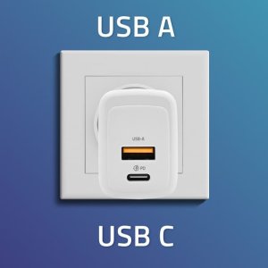Ładowarka Qoltec Ładowarka sieciowa 35W GaN | 5-20V | 1.5-3A | 1xUSB-C PD | 1xUSB QC 3.0 | Biała 7