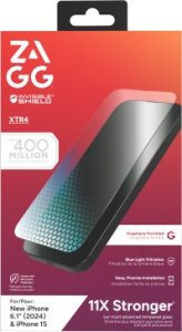 Zagg International ZAGG InvisibleShield Glass XTR4 - szkło ochronne z grafenem i filtrem światła niebieskiego do iPhone 15/16 1