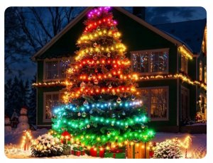 Lampki choinkowe Govee RGBW oświetlenie na choinkę 20m Matter 2