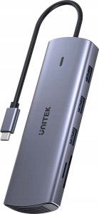 HUB USB Unitek 9w1 USB C Gigabit Ethernet HDMI VGA 3x USB A czytnik kart PD 100W 1