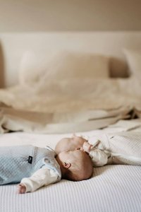 Alvi ALVI Baby-Mäxchen, Śpiworek -tkanina specjalna - 3-częsciowy Quilt aqua 62/68 3