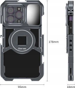 VRIG Obudowa Ramka Case Klatka Obudowa 3x Iso 10x 1/4"" Do Iphone 14 Pro Max / A0082 5