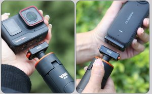 VRIG Adapter Uchwyt Mocowanie Na Gwint 1/4"" + System Gopro Do Insta360 Ace Pro / Ac07 / A0106 3