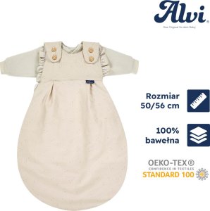 Alvi ALVI Baby-Mäxchen, Śpiworek 3-częściowy Volant 50/56 2