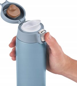 Emsa Emsa TRAVEL MUG light thermal mug (light blue, 0.4 liters, flip lid) 6