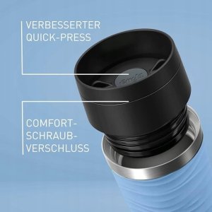 Emsa Emsa TRAVEL MUG Waves thermal mug (light blue/stainless steel, 0.36 liters) 2