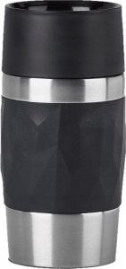 Emsa TRAVEL MUG Compact thermal mug (black/stainless steel, 0.3 liters, screw cap) 17