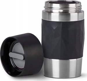 Emsa TRAVEL MUG Compact thermal mug (black/stainless steel, 0.3 liters, screw cap) 19