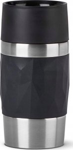 Emsa TRAVEL MUG Compact thermal mug (black/stainless steel, 0.3 liters, screw cap) 2