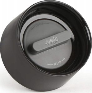 Emsa TRAVEL MUG Compact thermal mug (black/stainless steel, 0.3 liters, screw cap) 8