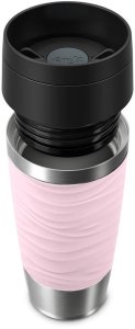 Emsa TRAVEL MUG Waves thermal mug (light pink/stainless steel, 0.36 liters) 2