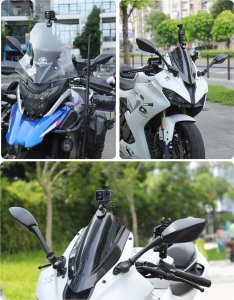 SunnyLife Uchwyt Mocowanie Na Szybę Motor Motocykl Do Gopro Sjcam Xiaomi Dji Insta360 / Zj846-d 5