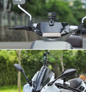 SunnyLife Uchwyt Mocowanie Na Szybę Motor Motocykl Do Gopro Sjcam Xiaomi Dji Insta360 / Zj846-d 7