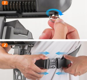 SunnyLife Szelki Uchwyt Pasek Na Szyję Ramię Chest Mount Do Pilota Drona Dji Rc Plus / Zj844-d 12