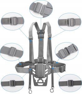 SunnyLife Szelki Uchwyt Pasek Na Szyję Ramię Chest Mount Do Pilota Drona Dji Rc Plus / Zj844-d 14