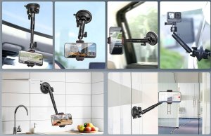 Ulanzi Przyssawka Uchwyt Szyba Monopod 13cm Aparat Kamera Telefon 1/4 Gopro / Ulanzi Zj01 11