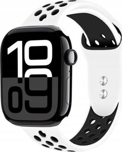 Crong Crong Duo Sport - Pasek do Apple Watch 38/40/41/42 mm (biały/czarny) 1