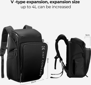 Plecak K+F Plecak Fotograficzny 25l Torba Foto Na Aparat Do Canon Nikon Alpha Air / Kf13.128v4 / Czarny 2