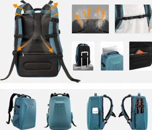 Plecak K+F Plecak Fotograficzny Foto Na Aparat Lustrzankę Dslr Do Canon Nikon Sony  K&f / Kf13.134v2 Niebieski 6