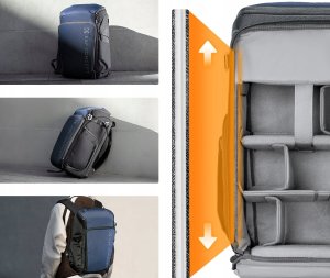 Plecak K+F Plecak Fotograficzny 25l Torba Foto Na Aparat Do Canon Nikon Alpha Air K&f / Kf13.128v2 / Niebieski 4