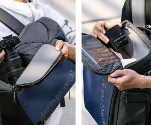 Plecak K+F Plecak Fotograficzny 25l Torba Foto Na Aparat Do Canon Nikon Alpha Air K&f / Kf13.128v2 / Niebieski 6