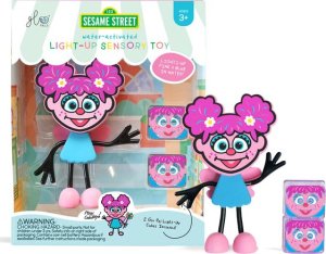 Glo Pals Glo Pals, Postać do kąpieli Abby - zestaw z dwiema kostkami sensorycznymi świecącymi w wodzie 1