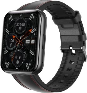 Smartwatch Bemi Bemi SmartWatch Exo Czarny + Pasek Skórzany Czarny 1
