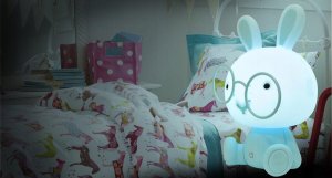 Sanico Lampka nocna Goldlux Królik niebieski akumulator+ przewód USB-C 15