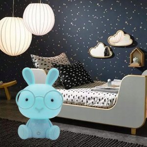 Sanico Lampka nocna Goldlux Królik niebieski akumulator+ przewód USB-C 22