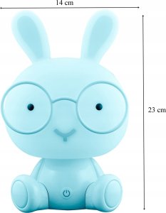 Sanico Lampka nocna Goldlux Królik niebieski akumulator+ przewód USB-C 23