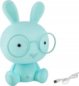 Sanico Lampka nocna Goldlux Królik niebieski akumulator+ przewód USB-C 3