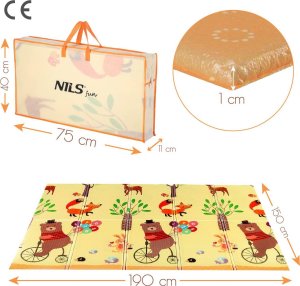 NILS Fun MD05 MATA DZIECIĘCA SKŁADANA FOREST 190x150CM NILS FUN 6