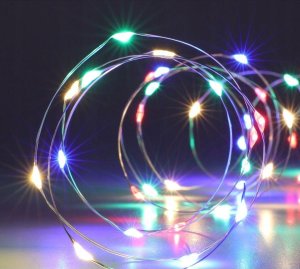 Lampki choinkowe Christmas decoration LAMPKI DRUCIKI NA BATERIE GIRLANDA 80 LED MULTIKOLOR 2