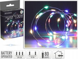 Lampki choinkowe Christmas decoration LAMPKI DRUCIKI NA BATERIE GIRLANDA 80 LED MULTIKOLOR 5