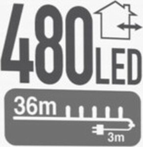 Lampki choinkowe Christmas decoration LAMPKI CHOINKOWE ŁAŃCUCH ŚWIETLNY 480 LED TIMER MULTIKOLOR 4