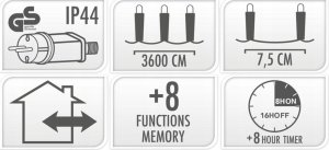 Lampki choinkowe Christmas decoration LAMPKI CHOINKOWE ŁAŃCUCH ŚWIETLNY 480 LED TIMER MULTIKOLOR 5