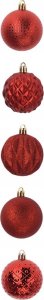 Christmas decoration BOMBKA DEKORACYJNA PLASTIKOWA 6CM SET 35 SZT CZERWONA 1
