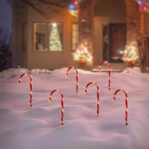Lampki choinkowe Christmas decoration LAMPKI ZEWNĘTRZNE LASKI ŚWIĄTECZNE CANDY ZESTAW 6SZT 1
