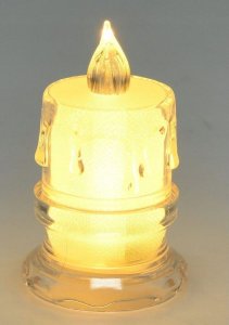 Christmas Gifts ŚWIECA DEKORACYJNA 4,5x8CM ZDOBIONA LED 7